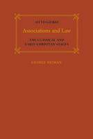 Associations and Law: The Classical and Early Christian Stages 1487591586 Book Cover