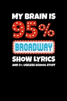 My Brain Is 95% Broadway Show Lyrices And 5% Useless School Stuff: Unique Acting Notebook 6"x9" Notepad Actors Statist Drama Lovers Calendar 1086504801 Book Cover