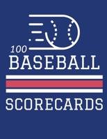 100 Baseball Scorecards: 100 Scoring Sheets For Baseball and Softball Games (8.5x11) 1686373422 Book Cover