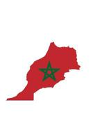 Flag of Morocco Overlaid on the Moroccan Map Journal: Take Notes, Write Down Memories in this 150 Page Lined Journal 1075204755 Book Cover