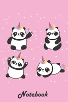 Notebook: Cute Panda Bear Kawaii Pandacorn Chubby Composition Notebook Japanese Otaku Anime lovers 120 Blank lined pages 6 x 9 Journal Planner organizer School 1660383633 Book Cover