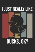 I Just Really Like Ducks, OK?: DIN A5 Ente Notizheft liniert | 120 Seiten liniertes Ente Notizbuch für Notizen in Schule, Universität, Arbeit oder zuhause. | Eine tolles Geschenk für Ihre Liebsten. 167137570X Book Cover