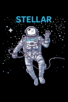STELLAR LUMENS XLM ASTRONAUT TO THE MOON: Lined Journal, Diary, Notebook, 6x9 inches with 120 Pages 1654482854 Book Cover