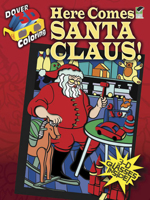 3-D Coloring Book--Here Comes Santa Claus! 0486484130 Book Cover