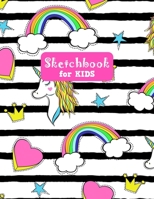 Sketchbook for Kids: Unicorn Large Sketch Book for Sketching, Drawing, Creative Doodling Notepad and Activity Book - Birthday and Christmas Gift Ideas for Kids, Boys, Girls, Teens and Women - Lilly De 165565019X Book Cover