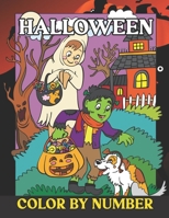 Halloween Color By Number: Coloring Book for Kids Ages 8-12,Easy Paint By Number Coloring Pages with Pumpkins, Witches, Spooky ... Large Pages Halloween Kids Childrens Activity Book B09B59QPMQ Book Cover