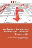 Applications Des Fonctions Distance Pour La Sa(c)Lection de Portefeuille 3841792855 Book Cover