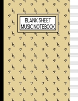 Blank Sheet Music Notebook: Music Manuscript Staff Paper for Musicians (108 pages, 12 staves per page) 1700535544 Book Cover