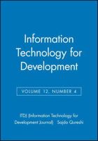 Information Technology for Development (ITDJ - single issue Information Technology for Development Journal) 047175577X Book Cover