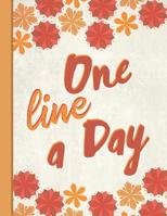 Best Mom Ever: One Line a Day Inspirational Gifts for Woman Composition Notebook College Students Wide Ruled Line Paper 8.5x11 Cute Autumn Orange Pattern 1092172831 Book Cover