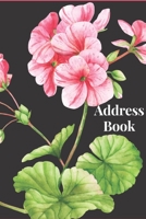 Address Book: Beautiful Floral pink and Black Alphabetical Organizer Journal Notebook (Address Books), Perfect for Keeping Track of Addresses, Email, Mobile, Work, Notes, & Birthday. 1672456487 Book Cover