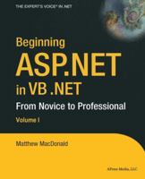 Beginning ASP.NET in VB .NET: From Novice to Professional 1590592786 Book Cover
