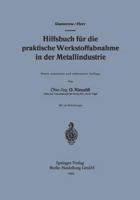 Hilfsbuch Fur Die Praktische Werkstoffabnahme in Der Metallindustrie 3540018786 Book Cover