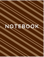 Notebook: College Ruled Notebook - Brown and Khaki Striped Large (8.5 x 11 inches) - 140 Pages 1674184549 Book Cover