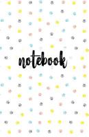 Notebook: Cute Paw Print Notebook 1092306196 Book Cover