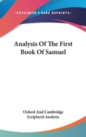 Analysis of the First Book of Samuel 0548296529 Book Cover