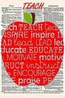 Teach: A 6x9" Matte Soft Cover Vintage Style Upcycled Dictionary Art NoteBook With 120 Dot Grid Pages 1798705494 Book Cover