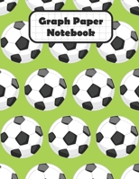 Graph Paper Notebook: Soccer Ball Grid Paper Quad Ruled 4 Squares Per Inch Large Graphing Paper 8.5 By 11 1088893805 Book Cover