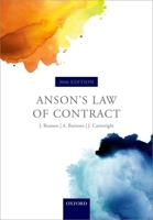 Anson's Law of Contract 0198765762 Book Cover
