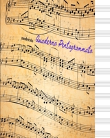 Quaderno Pentagrammato: Quaderno di musica pentagrammato - 60 pagine, 12 pentagrammi per pagina, Dimensione 20,32 x 25,4 cm. B0841YKDK9 Book Cover