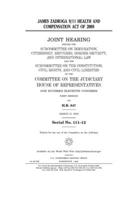 James Zadroga 9/11 Health and Compensation Act of 2009 1702453723 Book Cover