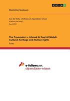 The Prosecutor v. Ahmad Al Faqi Al Mahdi. Cultural heritage and Human rights 366856776X Book Cover