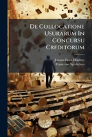 De Collocatione Usurarum In Concursu Creditorum... 1248501616 Book Cover