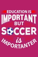 Education Is Important But Soccer Is Importanter: 6" x 9" Log Notebook for Soccer Coaches, 100 pages, Pink 1658296281 Book Cover