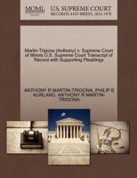 Martin-Trigona (Anthony) v. Supreme Court of Illinois U.S. Supreme Court Transcript of Record with Supporting Pleadings 1270605089 Book Cover