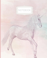 Notebook: Wide Ruled Line Notebook, School Notebook, Homes School Notebook, Gift for Kids, Students, Teens, 7.5 x 9.25 inches, Pastel Unicorn Notebook 1708131566 Book Cover