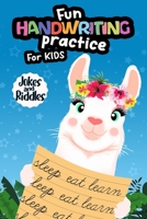Fun handwriting practice for kids.. Jokes & Riddles: Fun Riddles & Jokes For Kids and Family/ Dot To Dot Cursive Practice Book for Kids Ages 8 - 10 B09SXFVLRR Book Cover