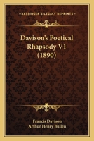 Davison's Poetical Rhapsody V1 1164617753 Book Cover