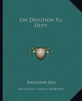 On Devotion To Duty 1162873175 Book Cover