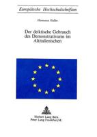 Der Deiktische Gebrauch Des Demonstrativums Im Altitalienischen 3261007907 Book Cover