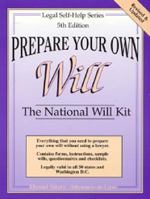 Prepare Your Own Will: The National Will Kit 0935755721 Book Cover