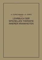 Lehrbuch Der Speziellen Therapie Innerer Krankheiten 3662012871 Book Cover