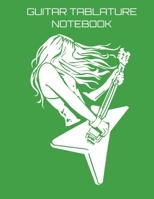 Guitar Tablature Notebook: Girl Guitar Player Themed 6 String Guitar Chord and Tablature Staff Music Paper for Guitar Players, Musicians, Teachers and Students (8.5x11 - 150 Pages) (Guitar Manuscript  1686676999 Book Cover