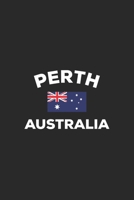 Perth Australia: Australian Flag City Notebook Journal Lined Wide Ruled Paper Stylish Diary Vacation Travel Planner 6x9 Inches 120 Pages Gift 1702155064 Book Cover