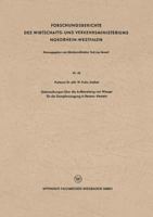 Untersuchungen Uber Die Aufbereitung Von Wasser Fur Die Dampferzeugung in Benson-Kesseln 366303304X Book Cover