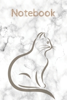 marble cat notebook: Cute Inspirational Notebook marble Gift for Women, men , Teachers; Trendy Marble Notebook 1654347558 Book Cover