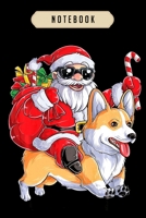 Notebook: Corgi christmas outfit santa hat xmas lights corgi dog Notebook-6x9(100 pages)Blank Lined Paperback Journal For Student, corgi pups, corgi butt gift, corgi gifts for kids, women, girls, boys 1672285925 Book Cover