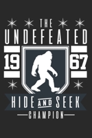 Hide And Seek World Champion Undefeated: Unlined / Plain Bigfoot Notebook / Journal Sketchbook Gift - Large ( 6 x 9 inches ) - 120 Pages || Softcover 1675845824 Book Cover