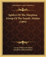 Spiders Of The Marptusa Group Of The Family Attidae 1166936589 Book Cover