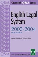 English Legal System Lawcards 6/e 1859413234 Book Cover