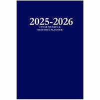 2025-2026 Planner: 2 Year Weekly & Monthly Organizer, Navy Blue, 6x9 Hardcover 1960577662 Book Cover