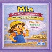 Mia The Mini Engineer: Plan it, Test it, Fix it!: A STEM Adventure Story About Building Bridges and Learning From Failure (Ages 5–7) B0GRG5FGM9 Book Cover