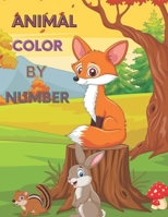 Color By Number Adult Coloring Book: fun animal designs for coloring fun for all adult ages 4-12 B0BGSP3QPD Book Cover