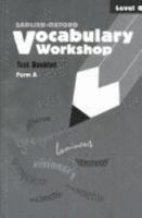 Vocabulary Workshop: Test Book Level G Form A 0821576321 Book Cover