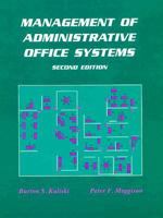 Management of Administrative Office Systems 0155546848 Book Cover