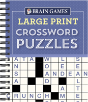 Brain Games - Large Print Crossword Puzzles (Purple) 1640304584 Book Cover